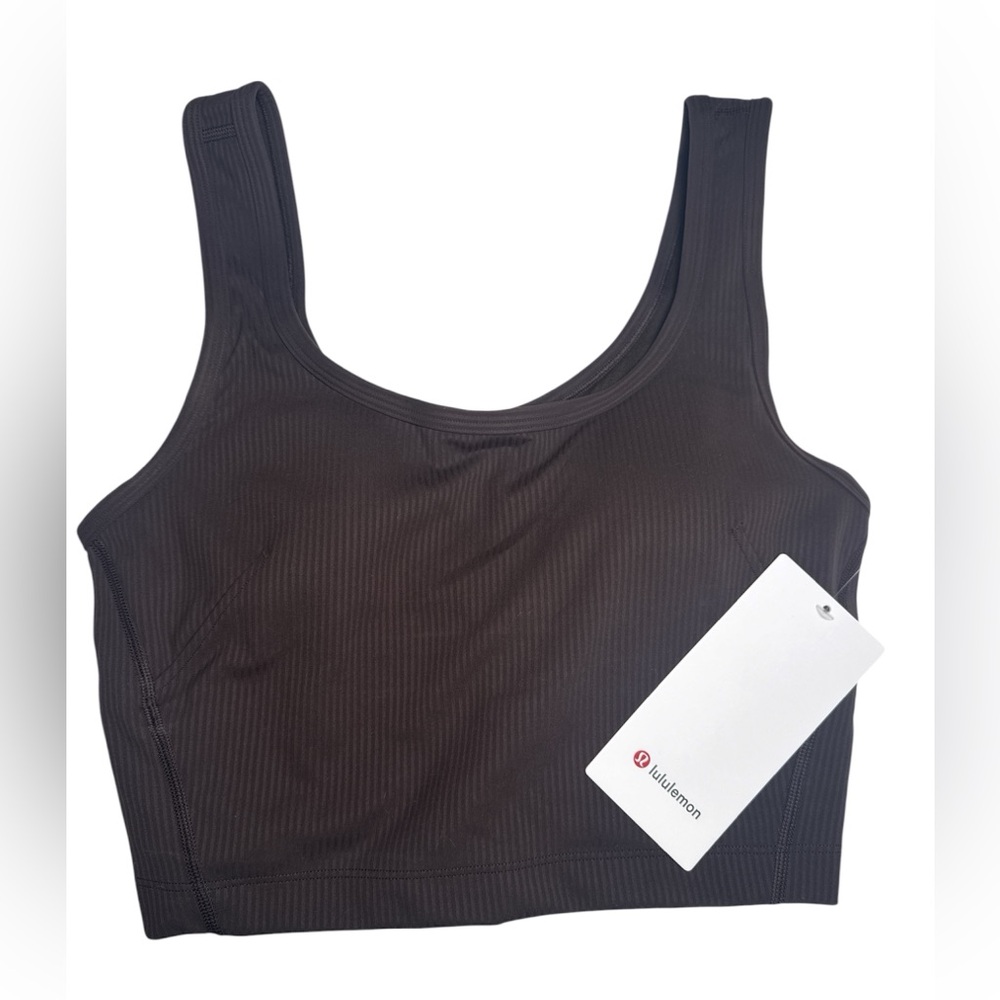Lululemon Wunder Train Rib Scoop Tank NWT Espresso Brown Size 8